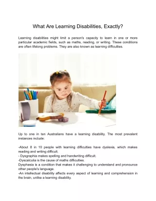 What Are Learning Disabilities, Exactly_