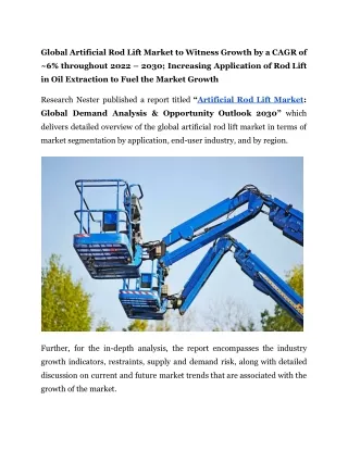Artificial Rod Lift Market