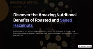 Craving a Perfect Blend? Try Roasted and Salted Hazelnuts!