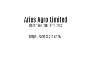 Aries water soluble fertilizers