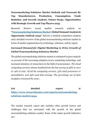 Neuromarketing Solutions Market Consumption, Trade Statistics 2033