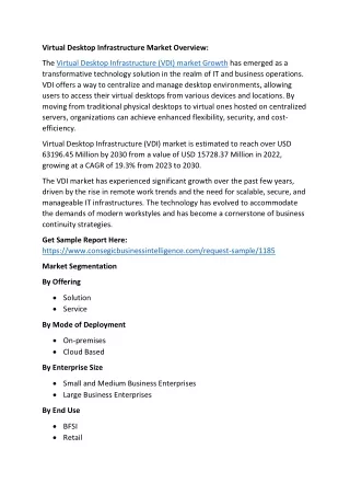 Virtual Desktop Infrastructure Market