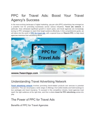 PPC for Travel Ads: Boost Your Travel Agency's Success