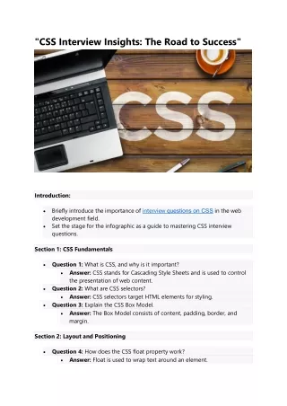 "CSS Interview Insights: The Road to Success"