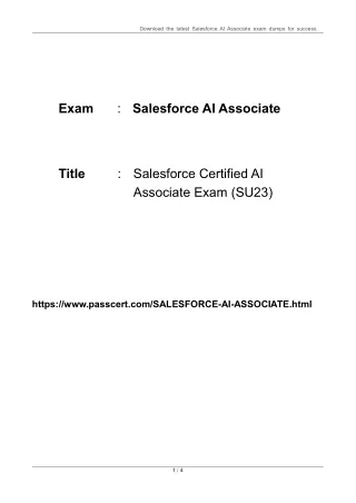 Salesforce AI Associate Exam Dumps