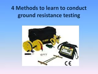 Conduct Ground Resistance Testing