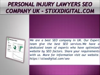 Personal Injury Lawyers SEO Company UK - stixxdigital.com