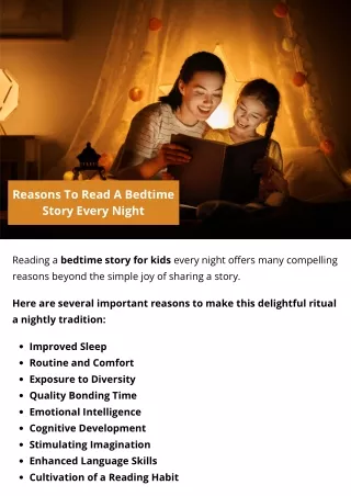 Reasons To Read A Bedtime Story Every Night