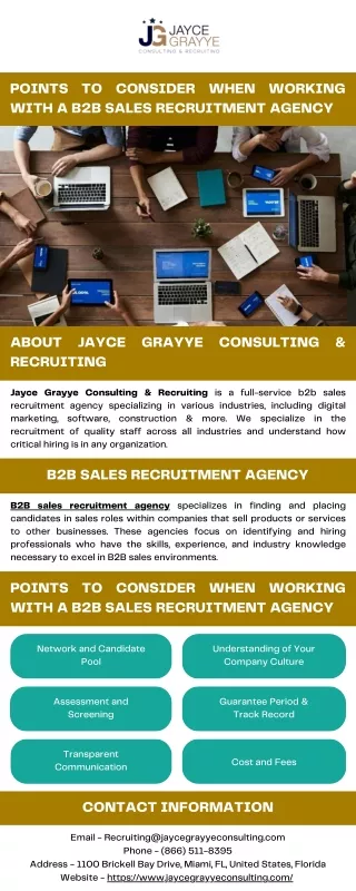 Points to Consider When Working With a B2B Sales Recruitment Agency