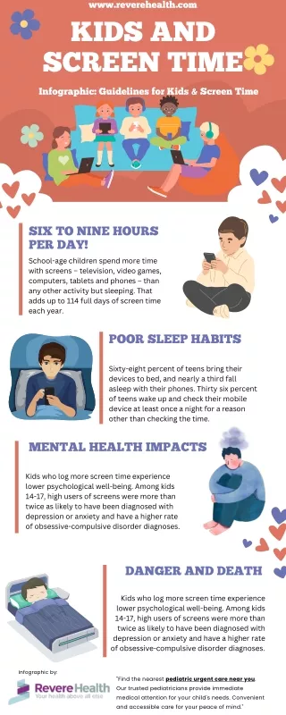Guidelines for Kids & Screen Time  Infographic  Revere Health