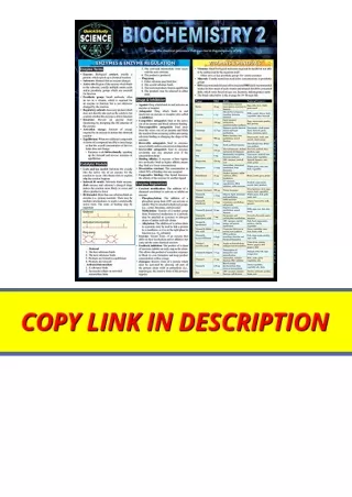 Download Biochemistry 2 Quickstudy Laminated Reference Guide for android