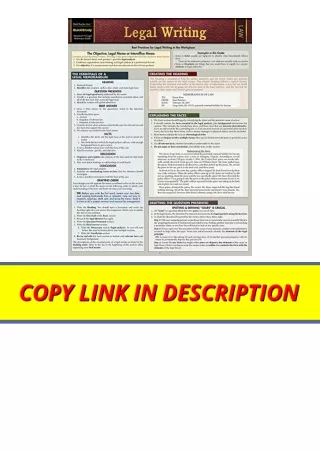 PDF read online Legal Writing Quickstudy Laminated Reference Guide for android