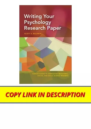 Ebook download Writing Your Psychology Research Paper Concise Guides to Conducti