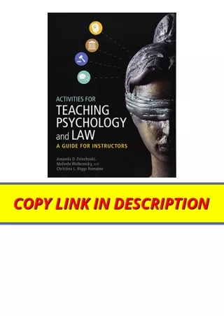 Kindle online PDF Activities for Teaching Psychology and Law A Guide for Instruc