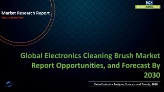 Electronics Cleaning Brush Market will reach at a CAGR of 5.6% from to 2030