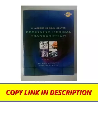 Download PDF Hillcrest Medical Center Beginning Medical Transcription for ipad