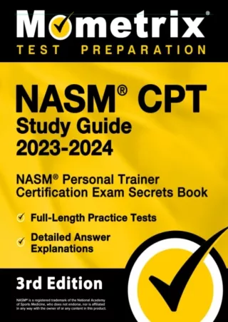 PDF BOOK DOWNLOAD NASM CPT Study Guide 2023-2024 - NASM Personal Trainer Certifi