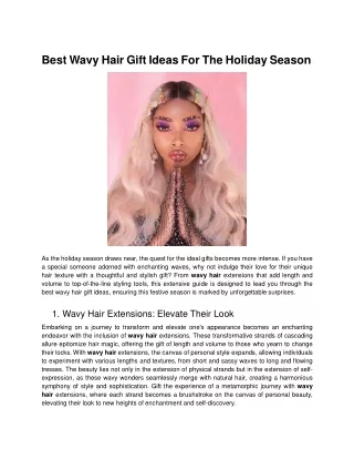 Best Wavy Hair Gift Ideas For The Holiday Season