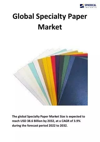 Global Specialty Paper Market