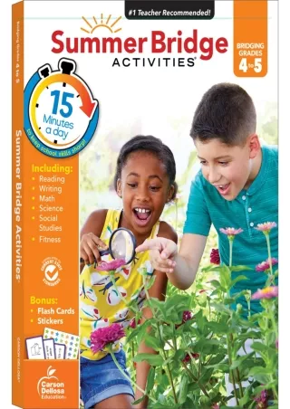 READ [PDF] Summer Bridge Activities 4th to 5th Grade Workbook, Math, Reading Com