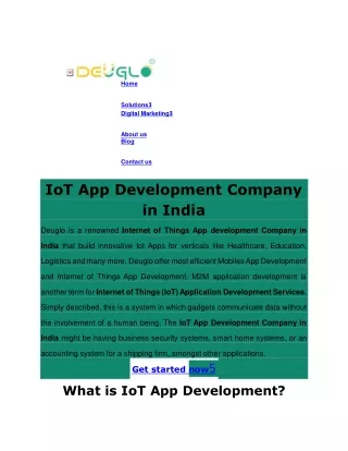 IoT App Development Company in India _ IoT Application _ Deuglo