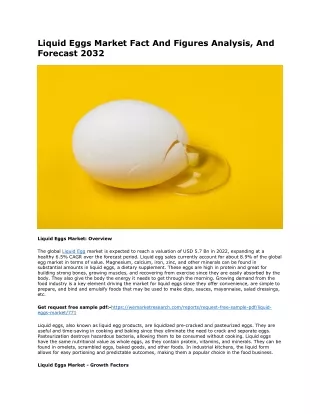 Liquid Eggs Market Size, Industry Analysis Report