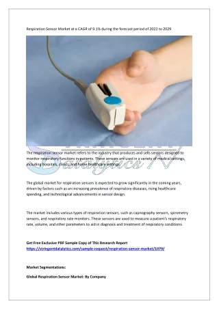 Respiration Sensor Market at a CAGR of 9