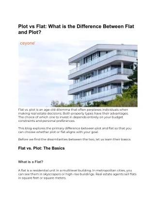 Plot vs Flat_ What is the Difference Between Flat and Plot