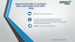 Solid State Relay Market Size and Forecasts (2020 - 2030)