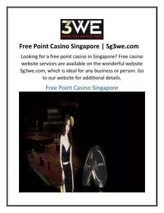 Free Point Casino Singapore Sg3we