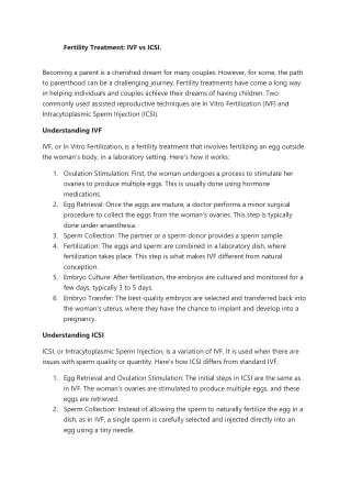 Fertility Treatment IVF vs ICSI (1)