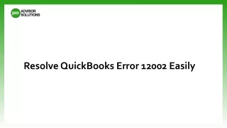 Resolve QuickBooks Error 12002 Easily