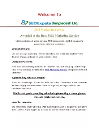 SMS Marketing Service