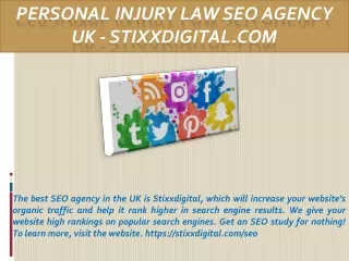 Personal Injury Law SEO Agency UK - stixxdigital.com