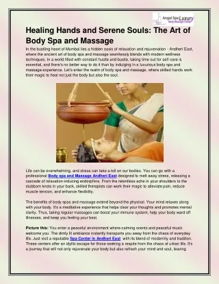 Body spa and Massage Andheri East