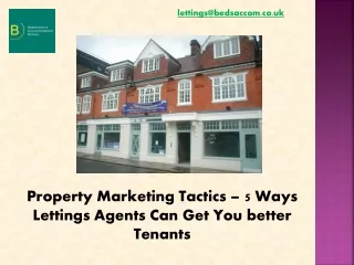 Property Marketing Tactics – 5 Ways Lettings Agents Can Get You better Tenants [Recovered]