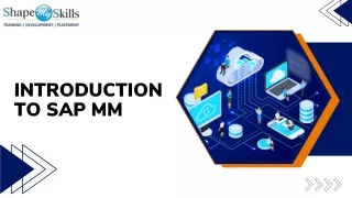 Introduction to SAP MM