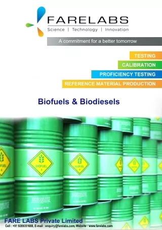 Fuels and BioFuels Testing Laboratory -  FARE LABS Pvt. Ltd.