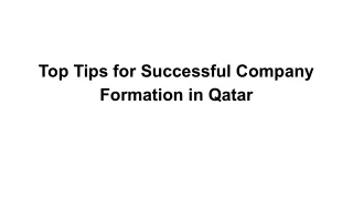 Top Tips for Successful Company Formation in Qatar