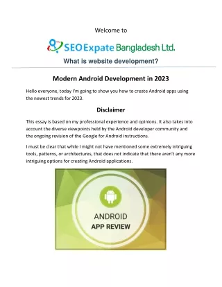 Android app development  SEO Expert Bangladesh LTD