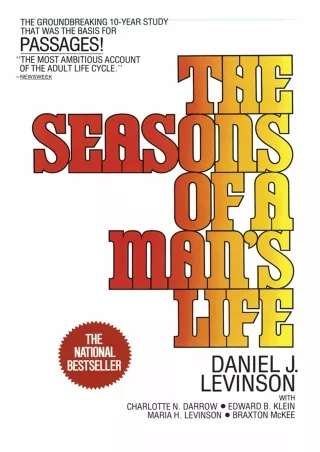 [PDF READ ONLINE] The Seasons of a Man's Life: The Groundbreaking 10-Year Study