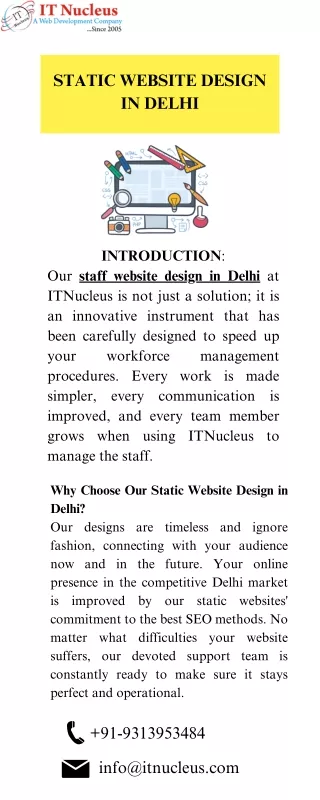 Static website design in Delhi | ITNucleus