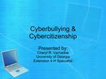Cyberbullying Cybercitizenship