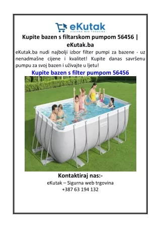 Kupite bazen s filtarskom pumpom 56456  eKutak.ba