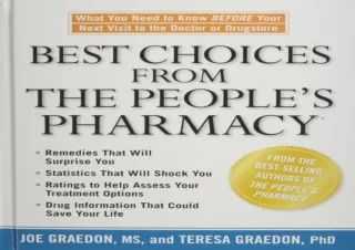 DOWNLOAD Best Choices from the People's Pharmacy : What You Need to Know Before