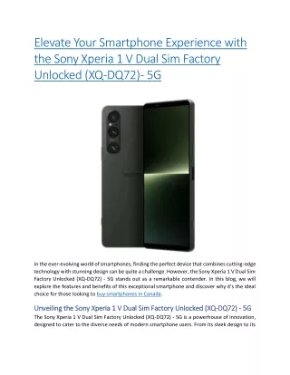 Sony Xperia 1 IV Dual Sim