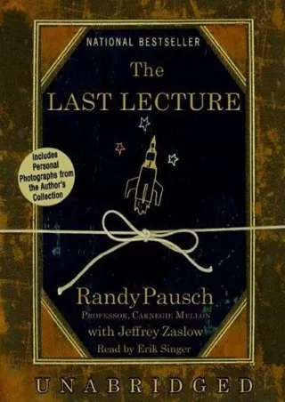 Read Ebook Pdf The Last Lecture