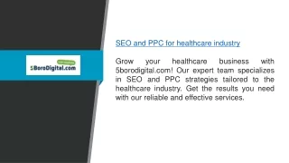 Seo And Ppc For Healthcare Industry  5borodigital.com