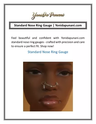 Standard Nose Ring Gauge Yonidapunani.com