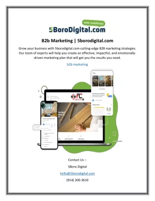 B2b Marketing  5borodigital.com